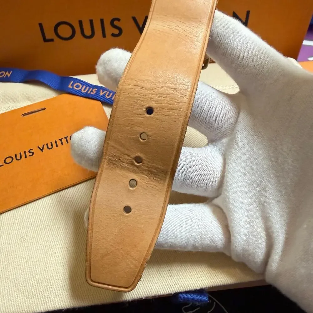Louis Vuitton Vachetta Leather Luggage Tag and Poignet Authentic NO BOX